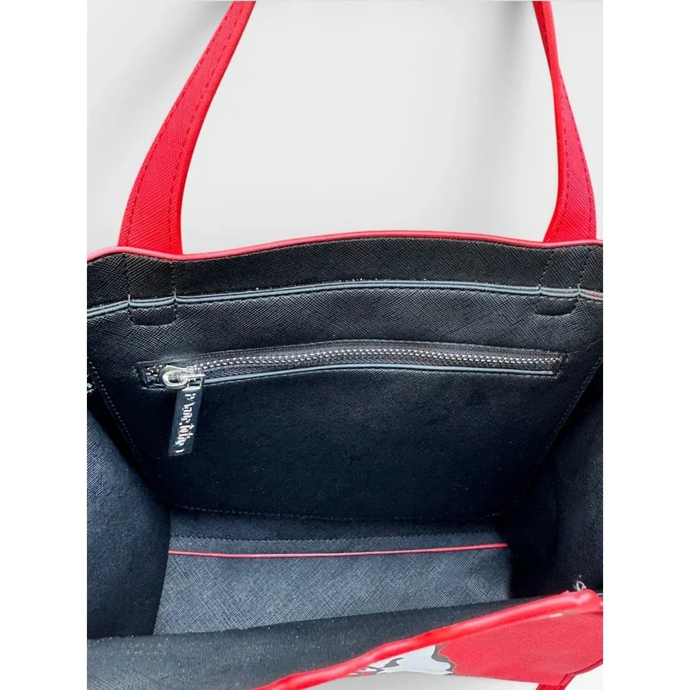 Marc Tetro Westie Dog Red Tote Crossbody Bag Satchel Removable Strap EUC